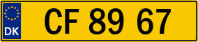 Trailer License Plate